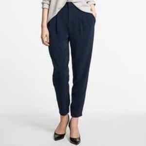 Navy Drape Pants
